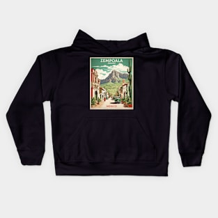 Zempoala Hidalgo Mexico Vintage Tourism Travel Kids Hoodie